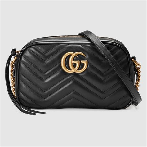 black leather gucci bookbag|Gucci small shoulder bag black.